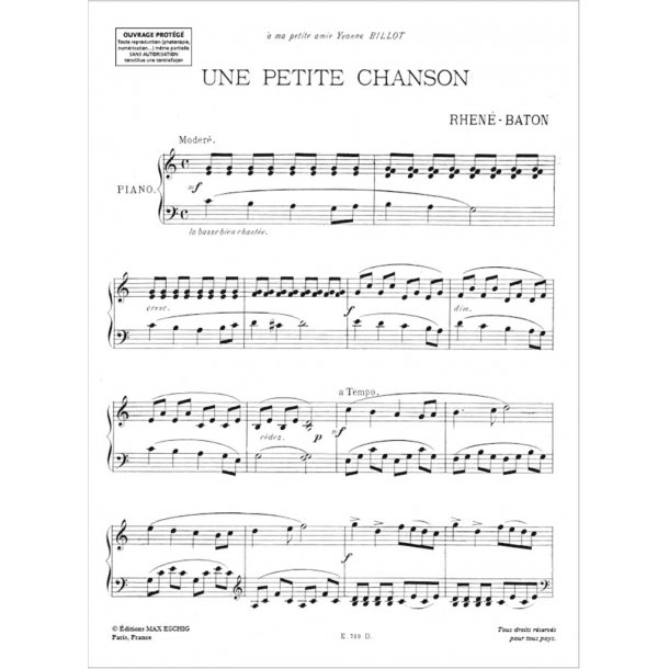 Petite Chanson Piano